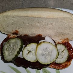 A picture of Homemade McRibs.