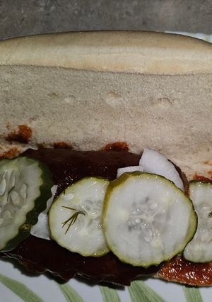 A picture of Homemade McRibs.