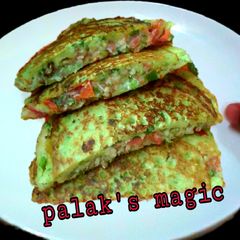 A picture of Sprouts stuffed chilla.