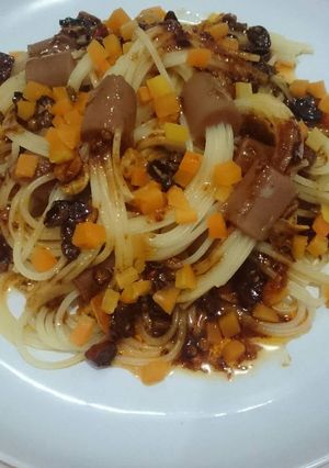 Foto resep Spaghetti Sosis Enak
