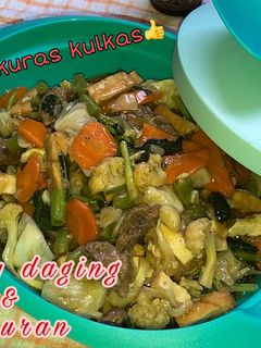 Foto resep Capcay daging & sayuran