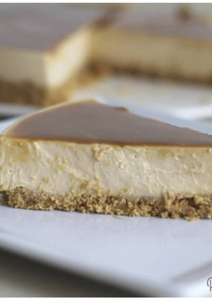 Una foto de Cheesecake de dulce de leche sin horno (con y sin Thermomix)