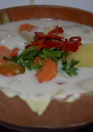 O poză a rețetei Supă de legume cu lapte de caju-rețetă de post :).