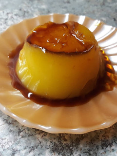 Una foto de Flan de naranja sin horno sin huevos