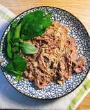 Bún xào bò kim châm eatclean