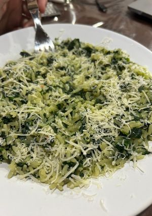 Una foto de Arroz con espinaca