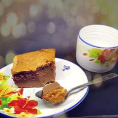 รูปของ Chocolate custard cake gampang anti gagal ❤️