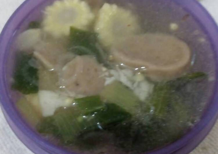 Resep Sup Oyong Bakso ala anak kos | Bahan Membuat Sup Oyong Bakso ala anak kos Yang Enak Banget