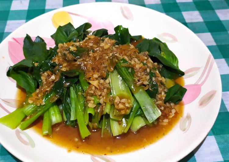 Resep Unik Pakcoy Saus rese (udang kecil-kecil) Enak dan Sehat