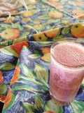 Bebida refrescante de frambuesas