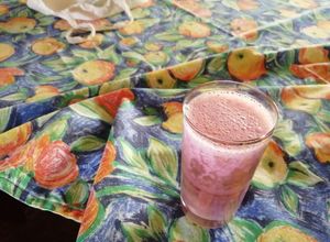 Una foto de Bebida refrescante de frambuesas