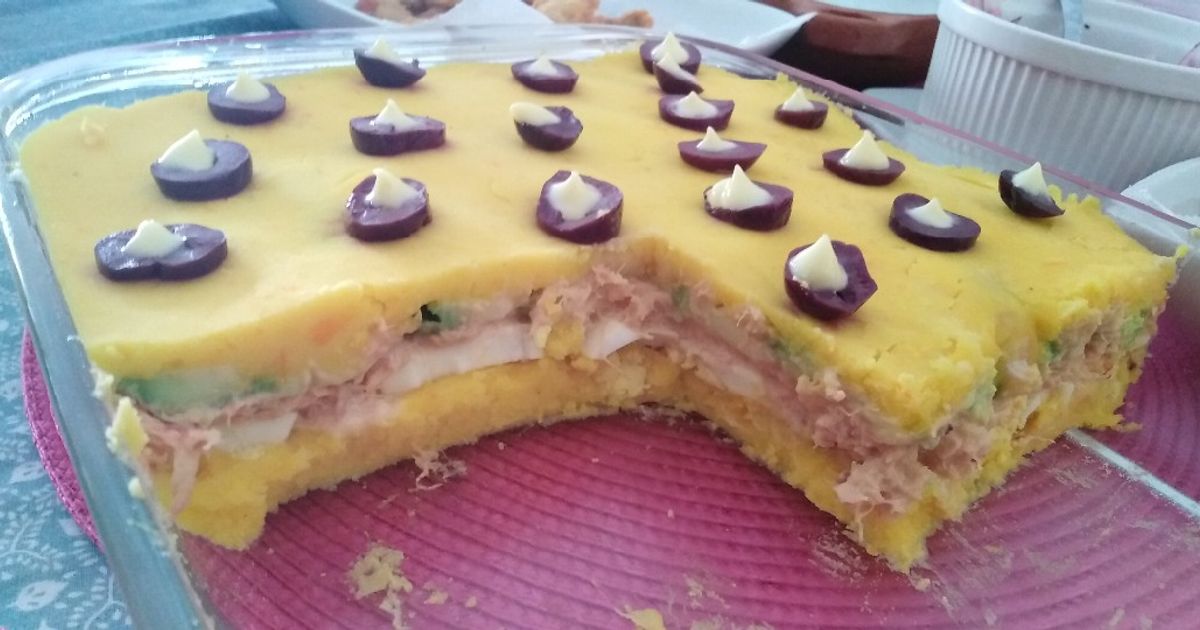 Causa de pulpa de cangrejo