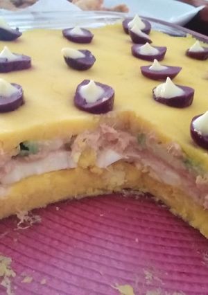 Una foto de Causa de pulpa de cangrejo