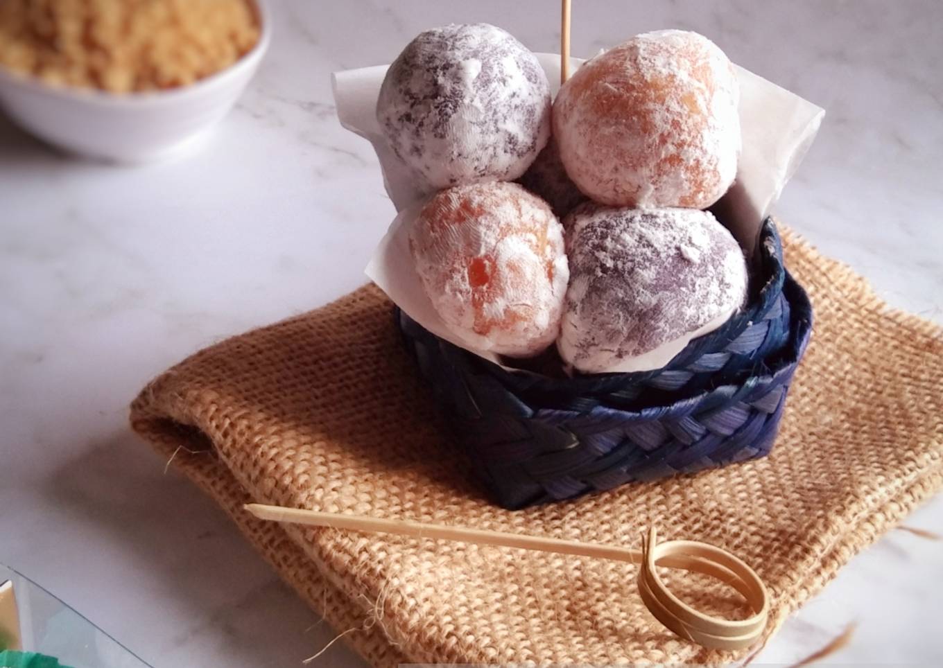 Resep Mochi Rainbow isi Kacang