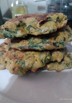 Una foto de Tortitas de Espinaca y Zanahoria