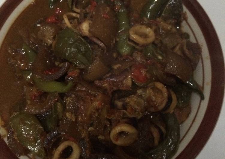 Recipe: Perfect Bacukil cajo/balado cumi kikil cabe Ijo ☺️