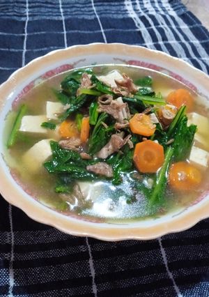 Foto resep Cah sawi wortel tahu simpel