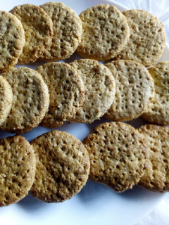 A picture of Digestive biscuits.