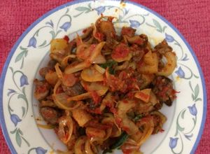 Foto resep Balado atiAmpela, usus with onion