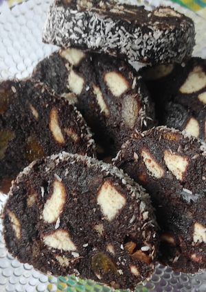 Édes szalámi recept fotója
