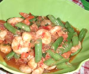 Resep mudah Oseng udang buncis Lezat Mantap