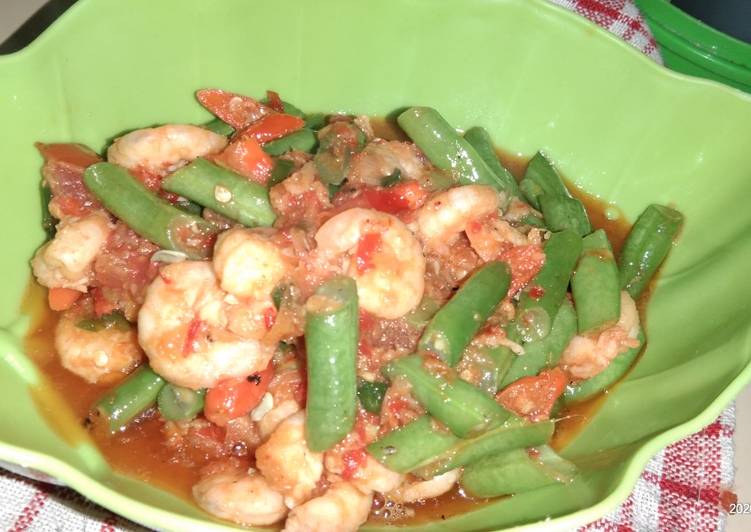 Oseng udang buncis