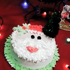 A picture of Santa cake.