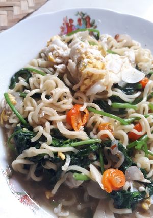 Foto resep Mi goreng kangkung terasi