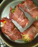 Rollo de carne con verduras