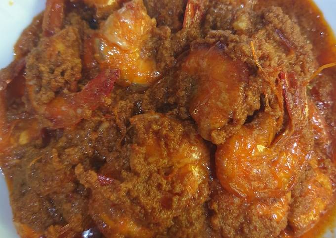 Rendang udang ala dapoermadam