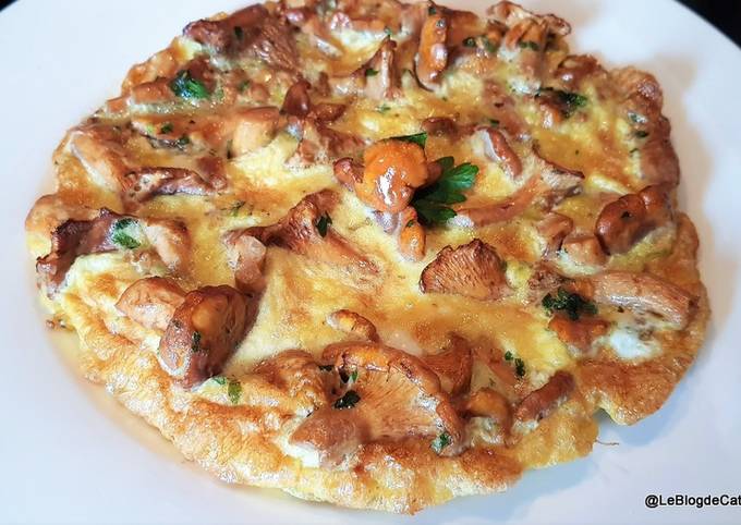 Omelette aux girolles