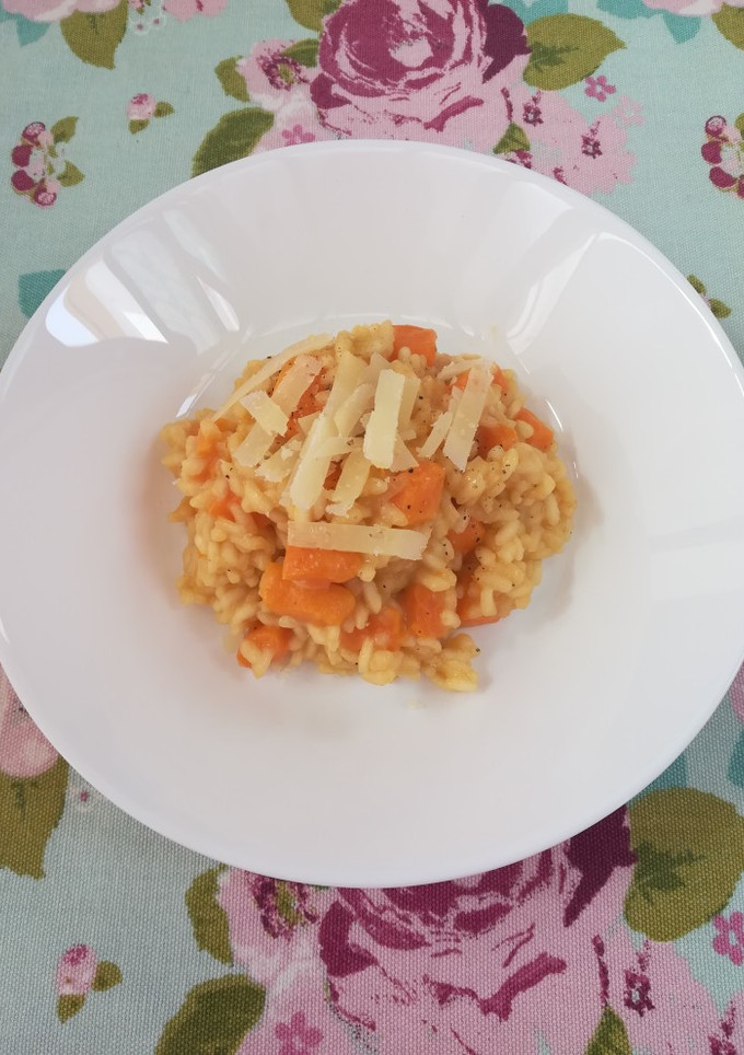 Una foto de Risotto de boniato y queso curado de oveja