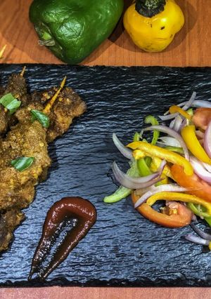 A picture of Nigeria street Suya #nigeriastreetfood.
