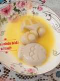 Ăn dặm - đậu hủ lava bí đỏ sốt mít