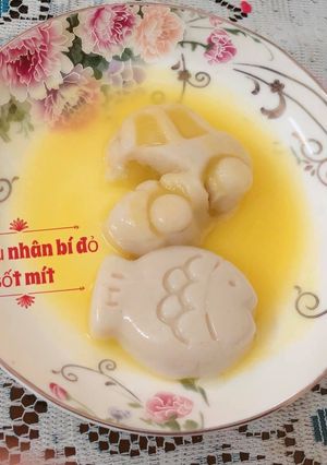 Hình của món Ăn dặm - đậu hủ lava bí đỏ sốt mít.