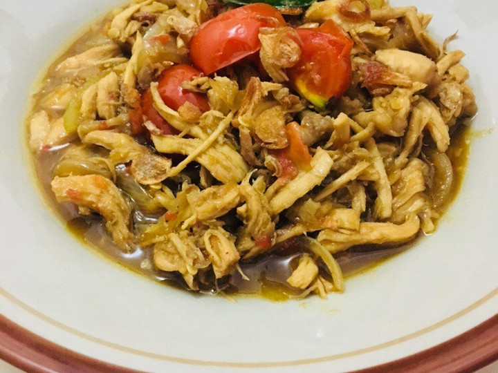 Bagaimana Menyiapkan Ayam suwir kecap pedas manis, Lezat