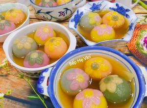 Hình của món Chè trôi nước hoa ngũ sắc.