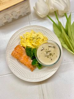 Foto resep Salmon Steak with Mushroom Sauce