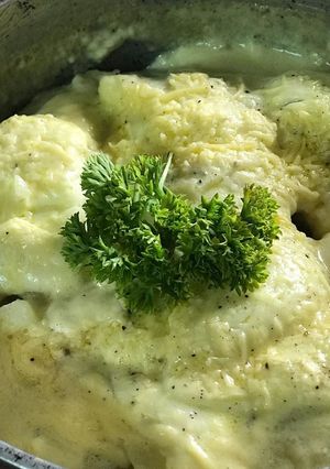 Una foto de Papas gratinadas sin horno