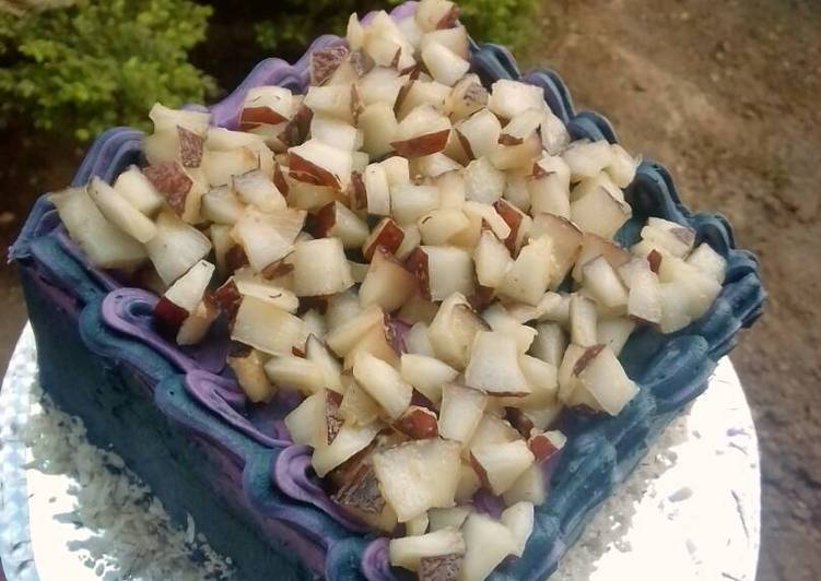 Coconut cake with homemade milky coconut candy