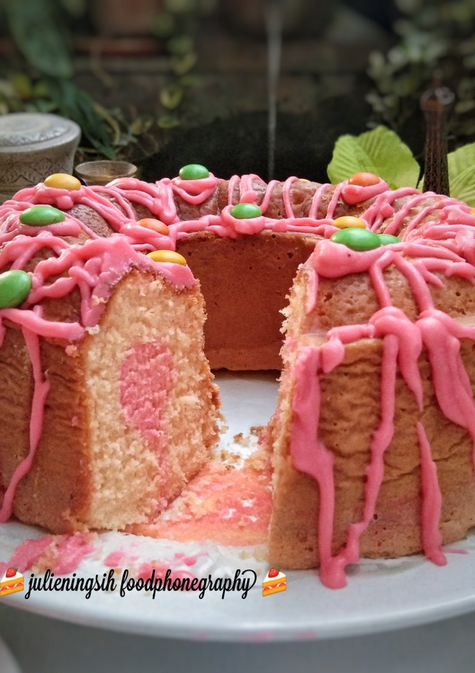 Foto resep Bolu Nutrijel Strawbery full toping