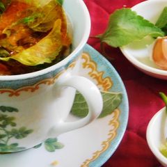 A picture of Aromatic spicy flavorful Rasam from Kerala.