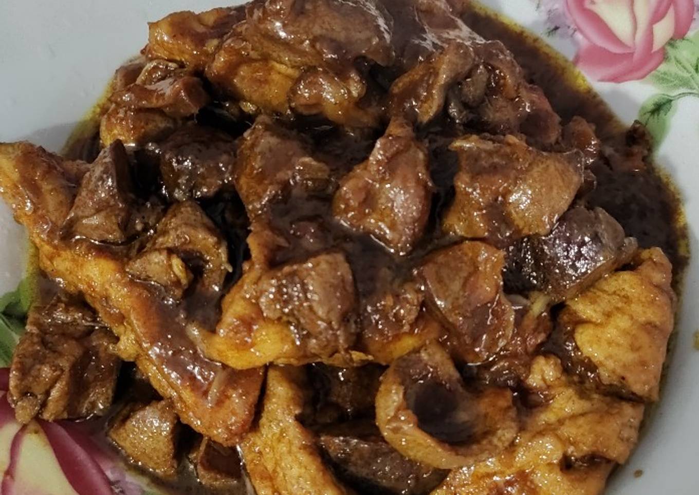 Hati Ayam Tahu Masak Kecap