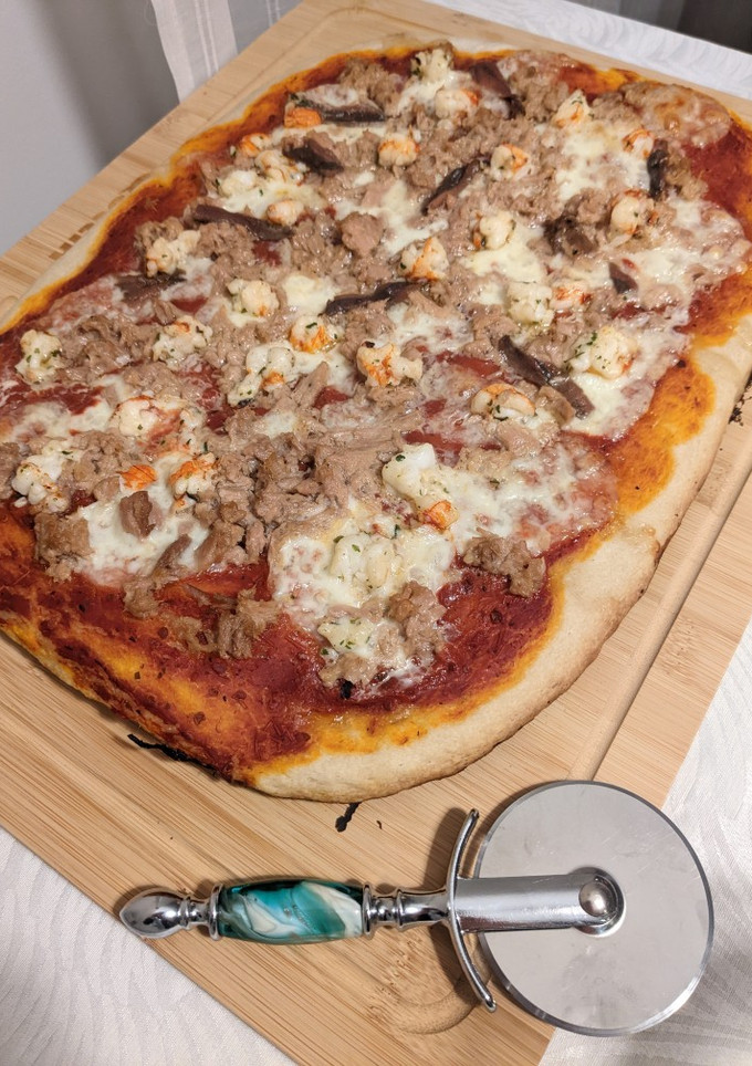 Una foto de Pizza