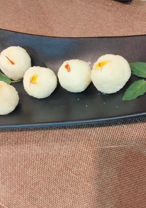 A picture of Ganesh Chaturthi special - Fresh and creamy coconut laddu for Prasad.