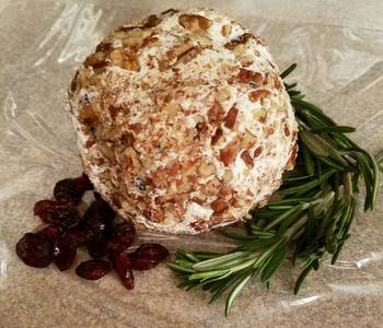 Easy Make Recipe Cranberry  Rosemary Cheeseball Home Style
