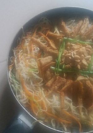 Hình của món Bún gạo xào chay.