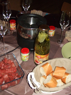 Una foto de Fondue bourguignon