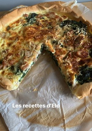 Une photo de Quiche poulet / épinards