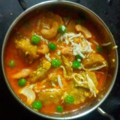 A picture of Yam peas curry.
